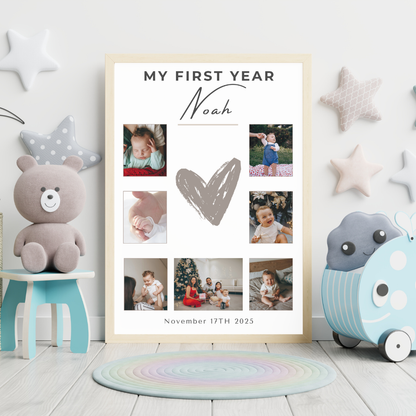 Baby First Year Poster - PrintlyNest
