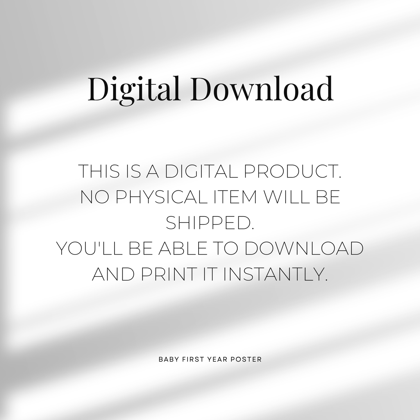 Baby First Year Poster - PrintlyNest