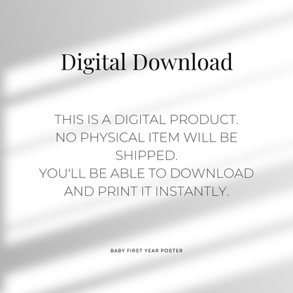 Baby First Year Poster - PrintlyNest