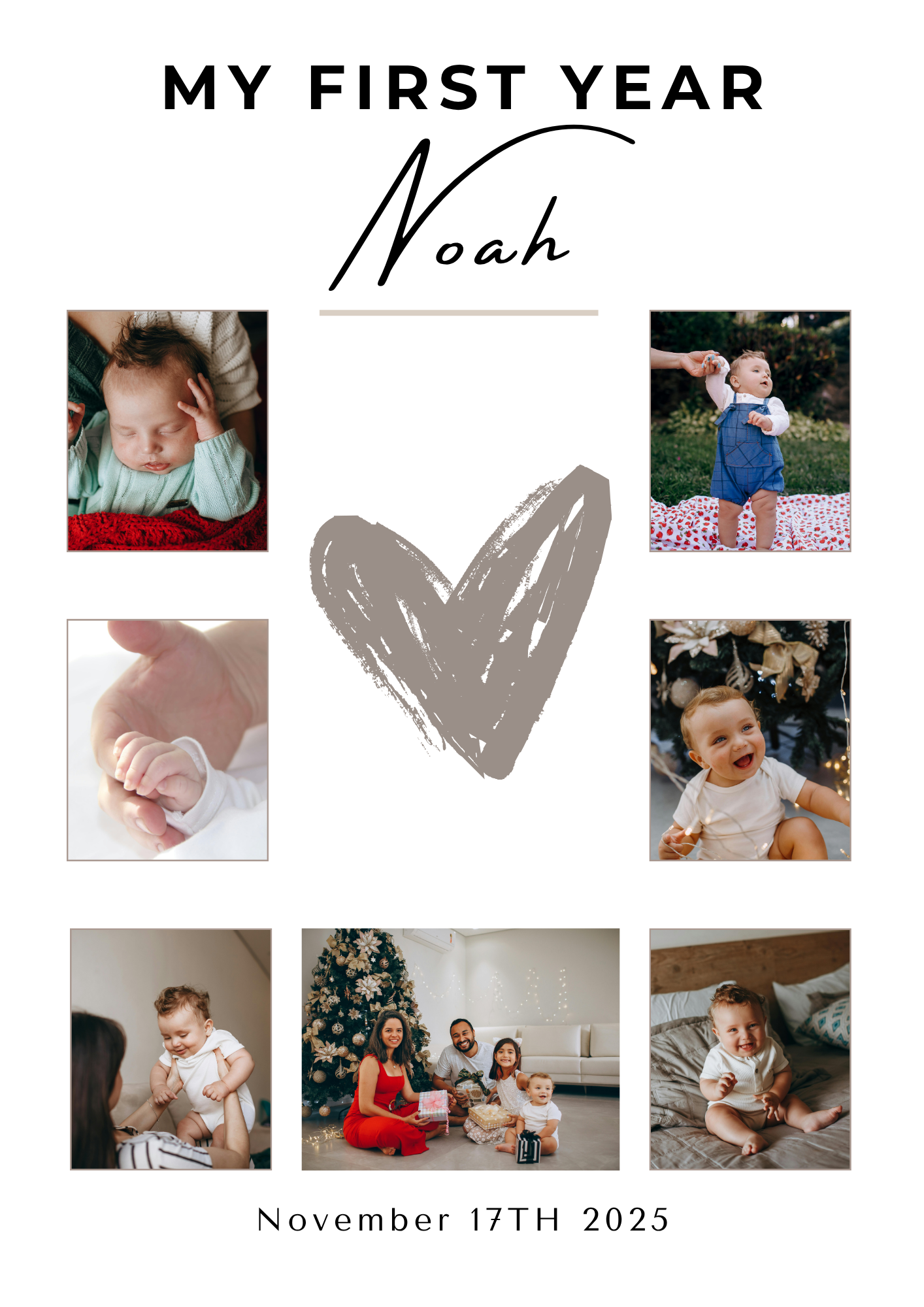 Baby First Year Poster - PrintlyNest